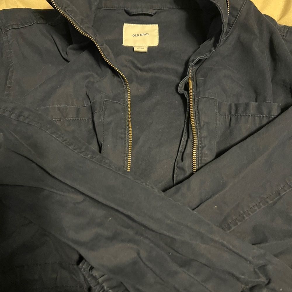 Old Navy Blue Utility Jacket with Structured Shoulders - Picture 3 of 8